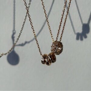 Hyacinth 14K Gold Plated Sterling Silver Necklace with Cubic Zirconia Wheels